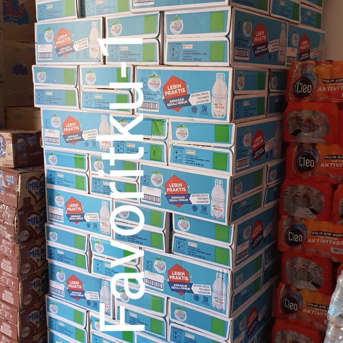 

(BestSeller) Air Mineral LE MINERALE Botol 330 ml (Ojol Only). 1Dos=24 Botol
