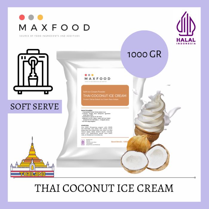 

Promo Terbatas Bubuk Es Krim Rasa Kelapa 1 Kg / Thai Coconut Soft Serve Ice Cream 1 Kg Aman