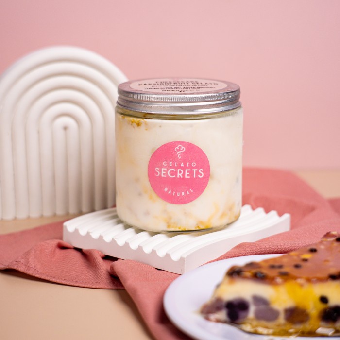 

Promo Terbatas Cheesecake Passion Fruit Gelato - Party Pack 500Ml - Gelato Secrets Aman