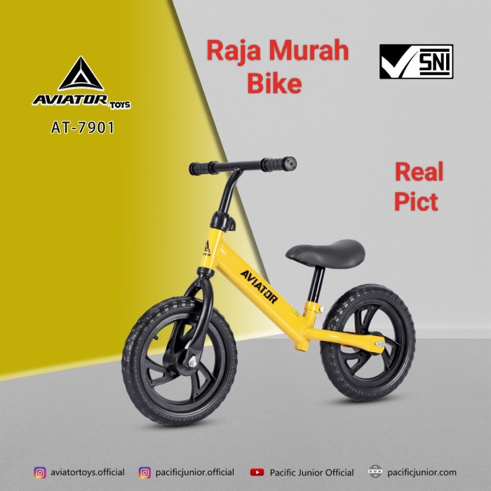 Sepeda Balance Bike Aviator 7901 Sepeda Push Bike Tanpa Pedal Aviator Kode 1407