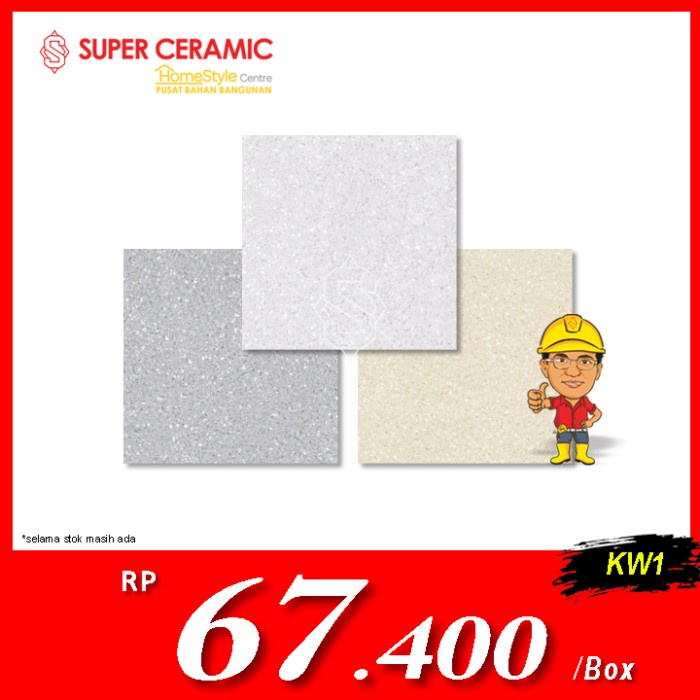 Platinum 40X40 Keramik Kasar - Ancona Bone / Ancona Brwn / Ancona Grey