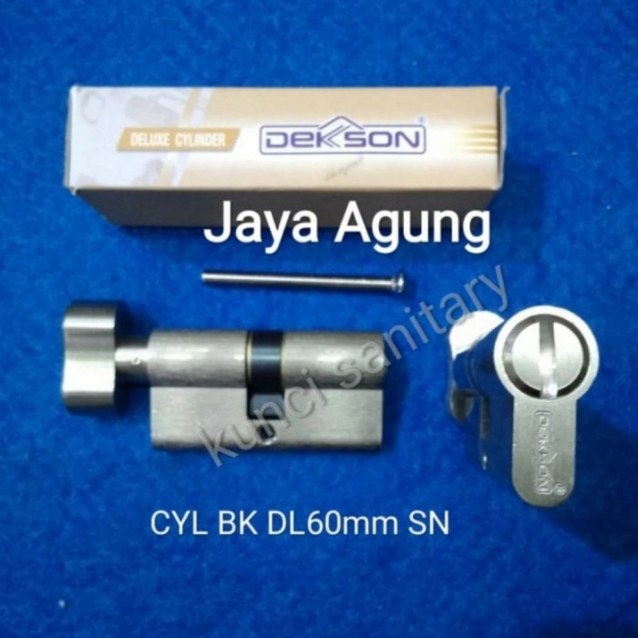 Silinder Kunci Pintu Wc Cylinder Dekson Cyl Bk Dl 60Mm Sn Dekson