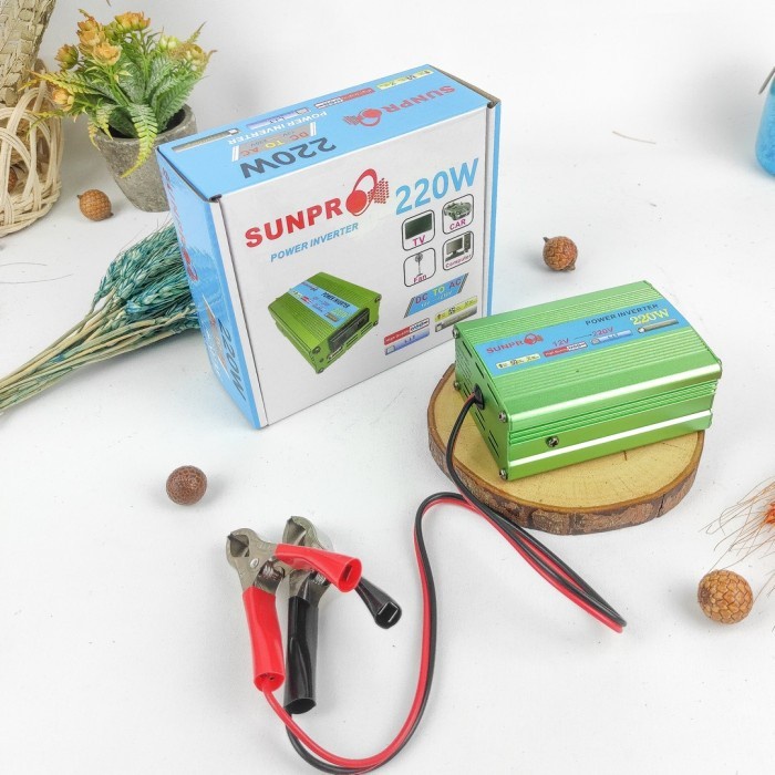 Power Inverter Sunpro 220W DC 12V TO AC 220V / Power Inverter DC ke AC 12V / Inverter 12 Volt