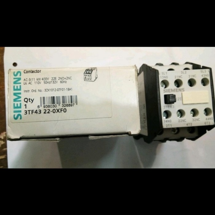 Contactor / Kontaktor Tipe 3TF43-22 Siemens 220V