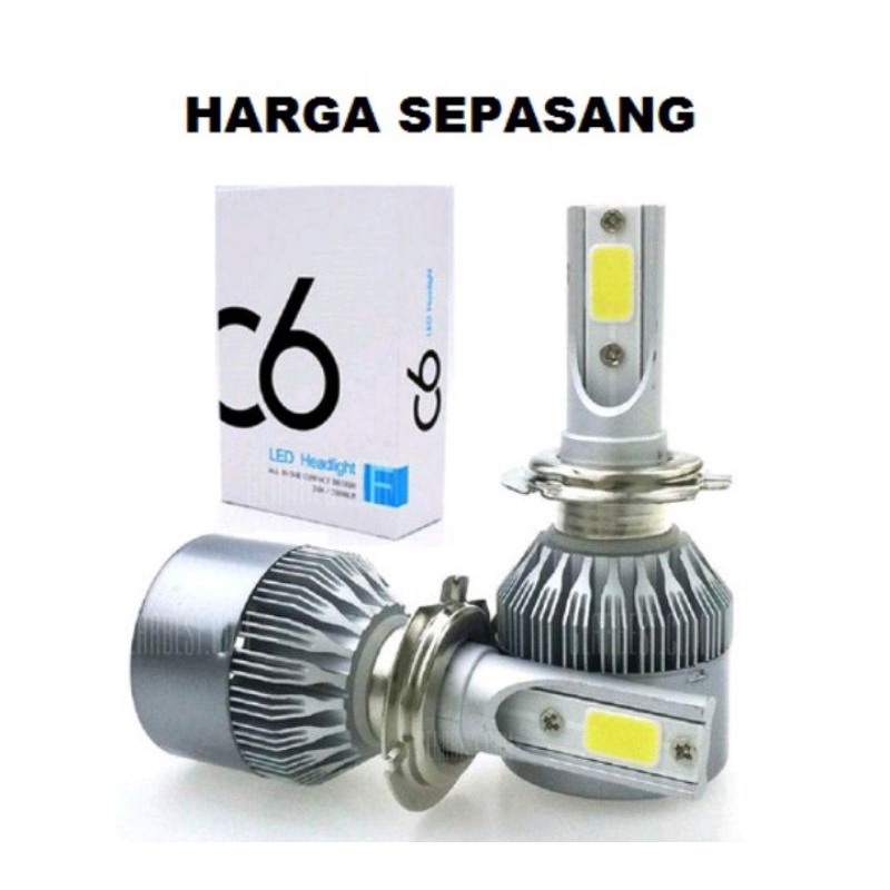Terlaris Lampu Led C6 H4 36W White-C6 H4-Led Headlight-Lampu Utama Mobil, H4, C6, H11, Bullaes,