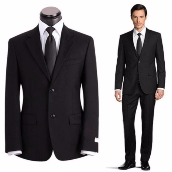 JAS PRIA BLAZER PRIA JAS FORMAL JAS HITAM PRIA - Hitam, XS