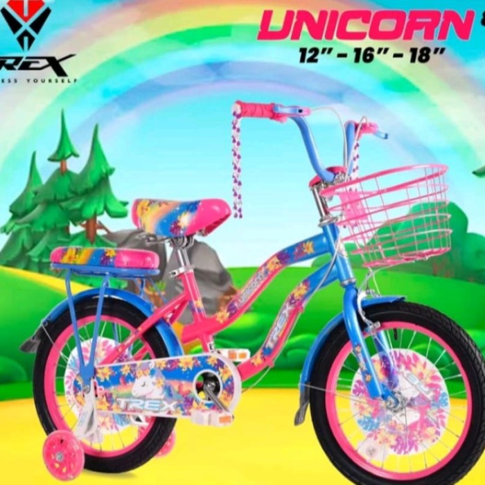 sepeda anak mini 16 inch trex unicorn kuda pony