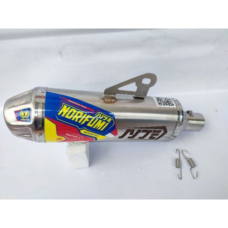Berkualitas Silencer Knalpot Norifumi Roket 4 Standar Klx Crf Wr Viar Cross Inlet 38 Dan 50Mm