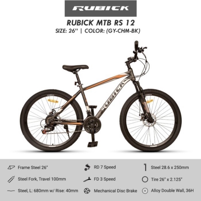 Berkualitas Sepeda Gunug Mtb 26 Genio Rubick Rs 11 21 Speed Discbrake