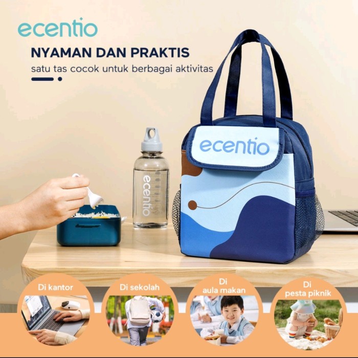Mari- Ecentio Tas Bekal Anak Portable tas Lunch box tahan panas