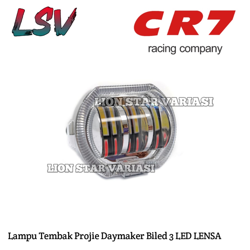 Lampu LED Biled Projie CR7 Projie Biled 3 Lensa 8D Lampu Utama Biled Projie 3 Plus Shroud Hh Low