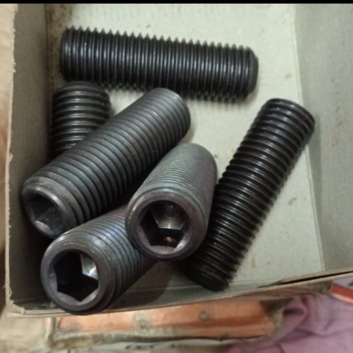 terbaru  baut l tanam/ socket screw/ imbus baja m24 x 3.0 x 50 kunci l 12 ready