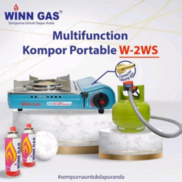 Kompor Portable 2 In 1 Winn Gas W2Ws