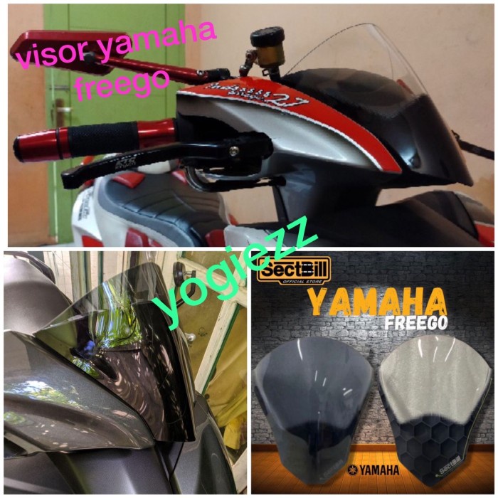 WINDSHIELD YAMAHA FREEGO VISOR FREEGO FLYSCREEN FREEGO SECTBILL CARBON