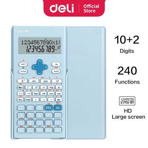 

Jual [READY] Deli Scientific Calculator Kalkulator Ilmiah 12 Digit 240 Fungsi 1700