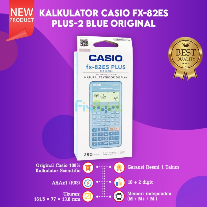 

Jual [READY] Calculator Casio fx-82ES PLUS-2 Kalkulator Standart Mini New Original