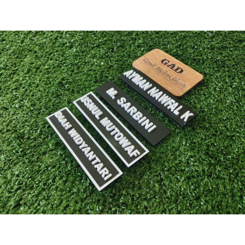 

Name Tag Text Timbul Papan Nama Id Card