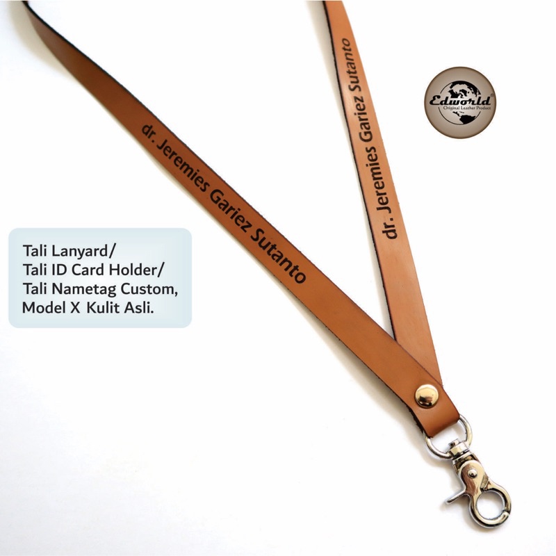 

Lanyard Kulit Asli Custom Laser Cutting & Engraving