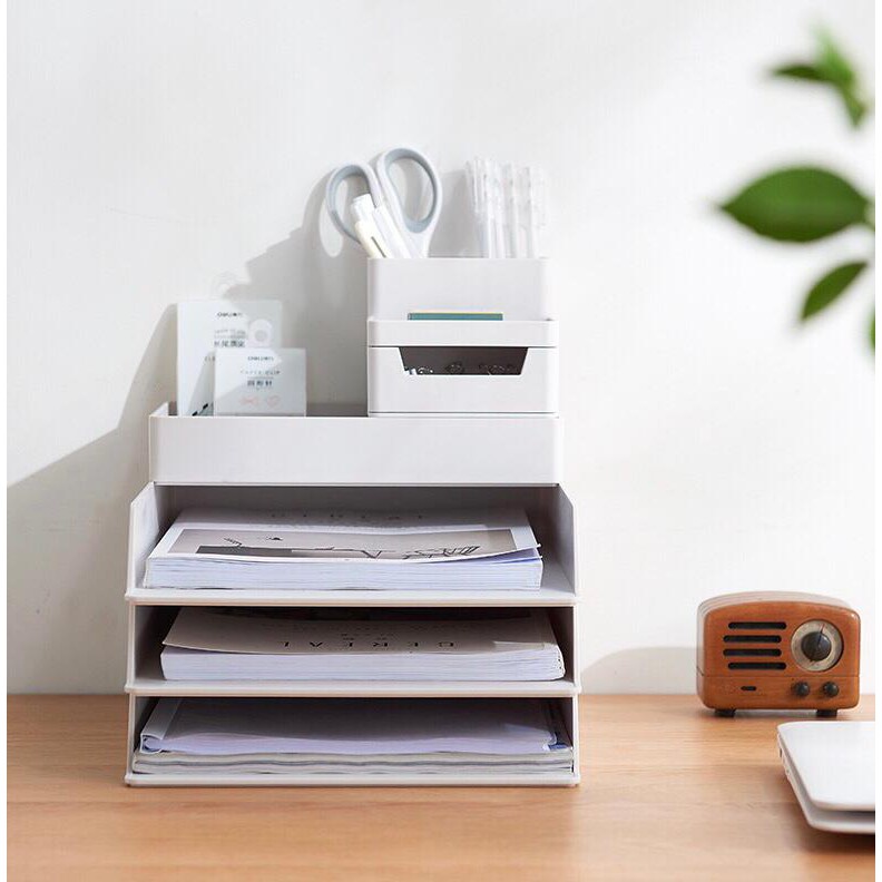 

Office Document Tray Dekstop Organiser A4 A5 Putih