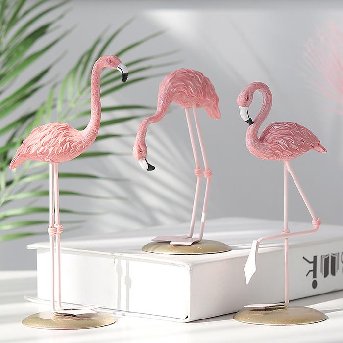 (PJ-04) PAJANGAN FLAMINGO / PAJANGAN MEJA FLAMINGO / DEKORASI KAMAR / PATUNG FLAMINGO / FIGURE