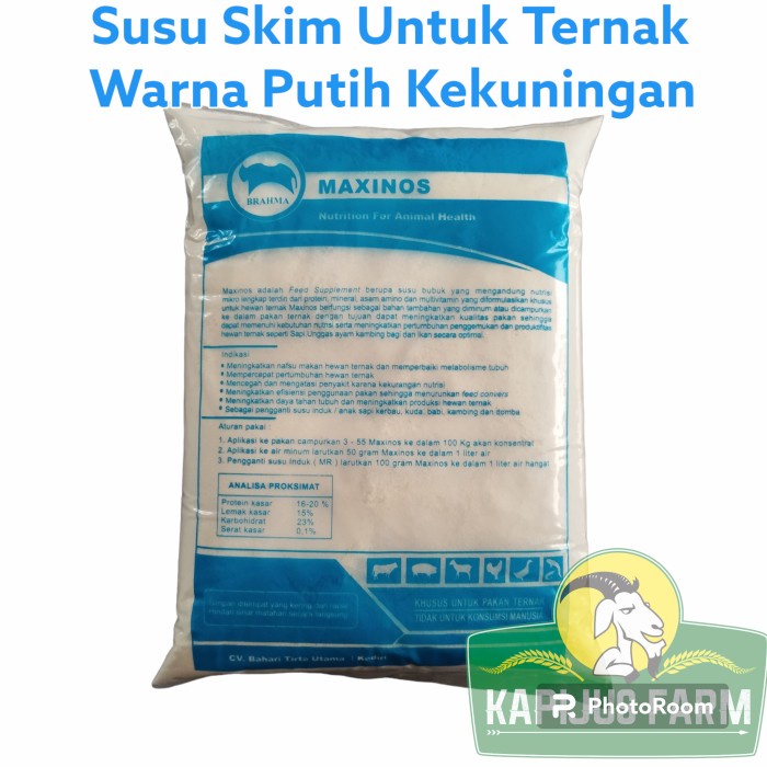 JTTOP" MAXINOS SUSU SKIM TERMURAH/ SUSU UNTUK ANAK KAMBING SAPI / SUSU TERNAK