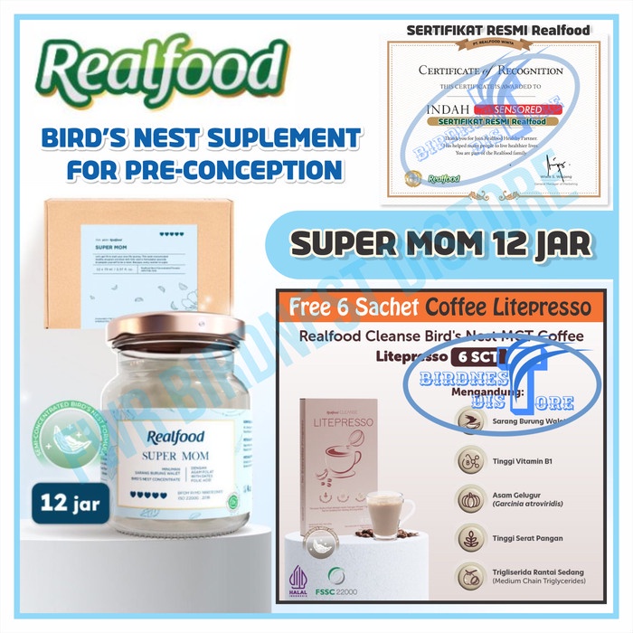 

Realfood Super Mom Minuman Sarang Burung Walet Birdnest Distore