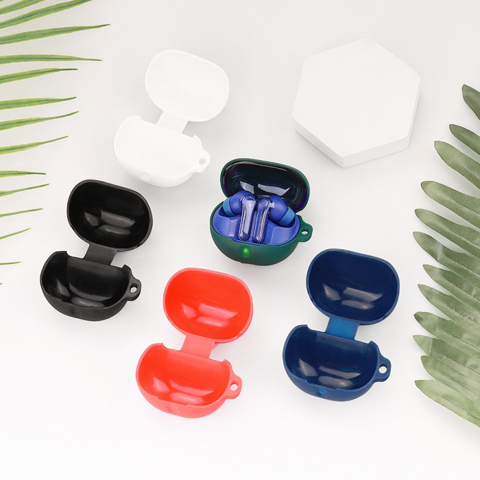 Case Casing Cover Silicone Protective SoundPEATS Clear TWS + Carabiner