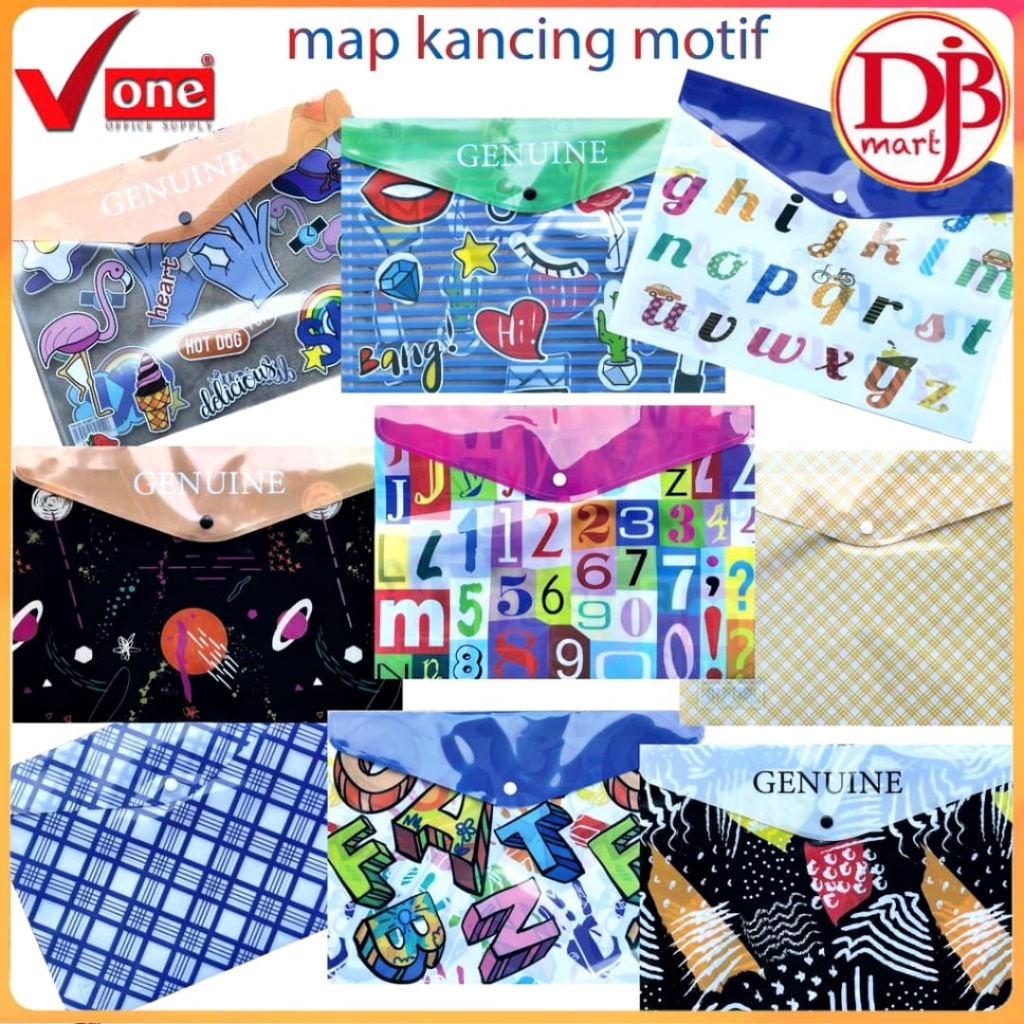 

{{ Map Kancing Plastik Transparan Mix Motif 12pc / File Folder Landspace / Document Bag/MAP f4 A4
