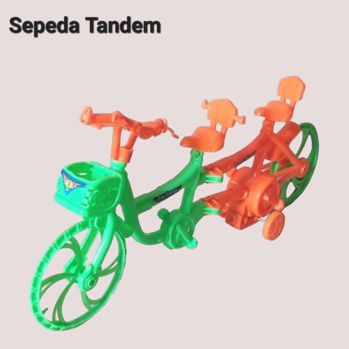 TERLENGKAP Mainan anak sepeda lipat plastik tandem bicycle lovely & fun