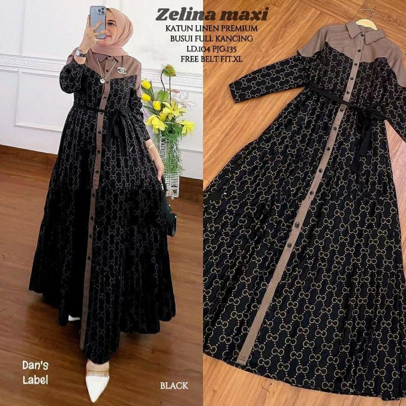 PROMO / Gamis wanita dewasa simpel/dress lebaran 2025/gamis zelana mewah kondangan/dress pricya