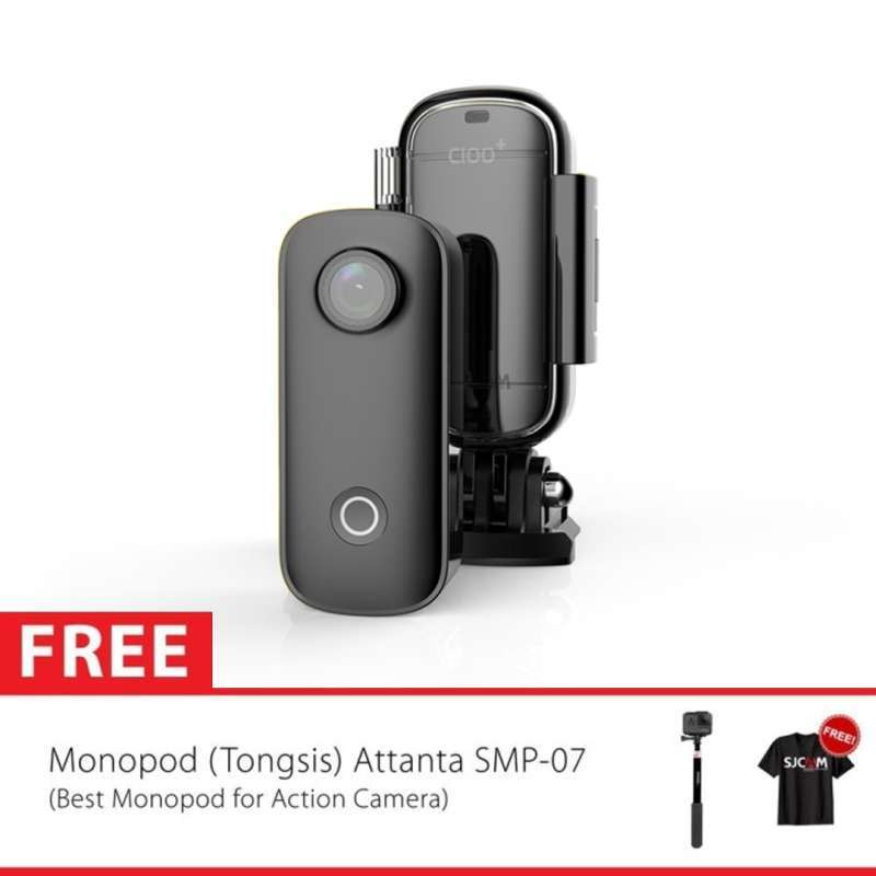 SJCAM C100 Plus Body Cam thumb magnetic mini Camera Tongsis *