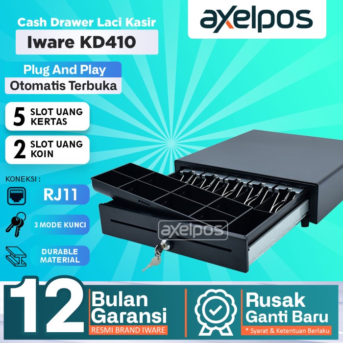 Cash Drawer / Laci Kasir / Lacu Uang Kasir Iware Kd-410