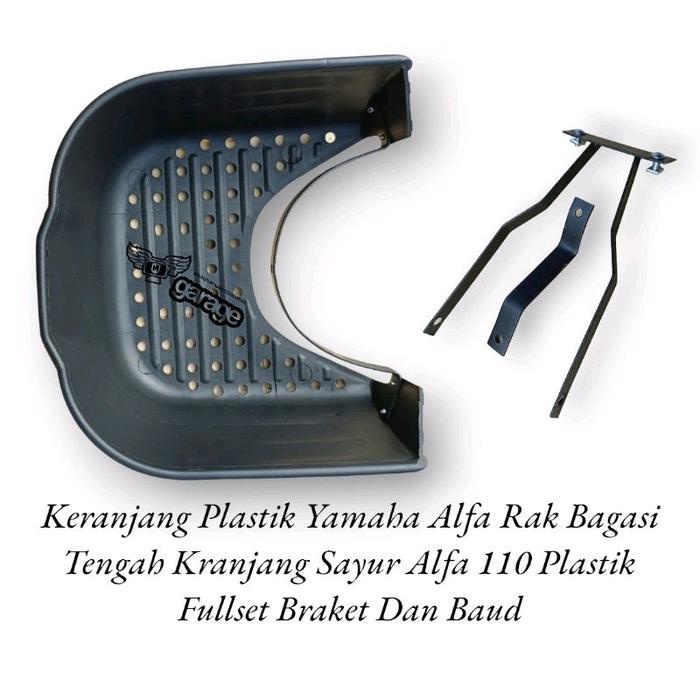 PROMO Keranjang Yamaha Alfa Plastik Box Keranjang Sayur Tengah Yamaha ALFA Bahan Tebal Set braket