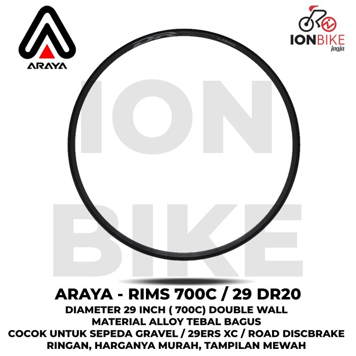 CUCI GUDANG.. VELG RIM RIMS ARAYA 29 INCH DR20 32 HOLE 32H H ALLOY RINGAN 700C 700 C