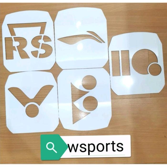 Stencil Card AKRILIK Cetakan Logo Senar Raket Badminton