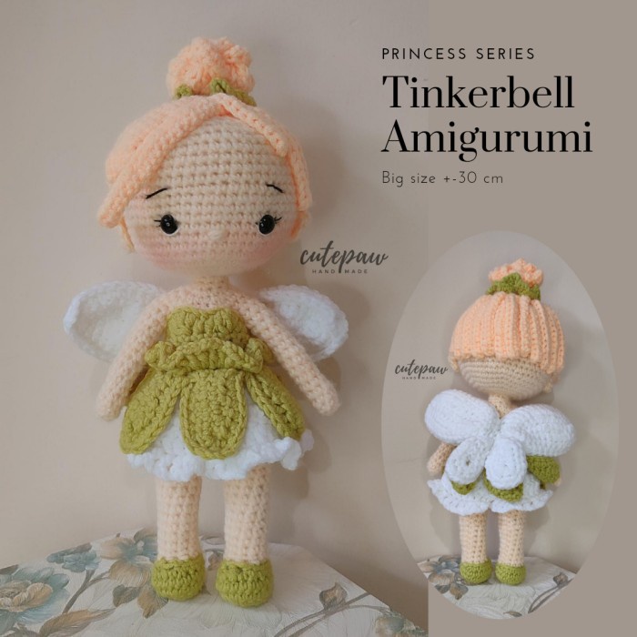 AMIGURUMI Tinkerbell - Princess Series Boneka Rajut SOFT DOLL PLUSHIE