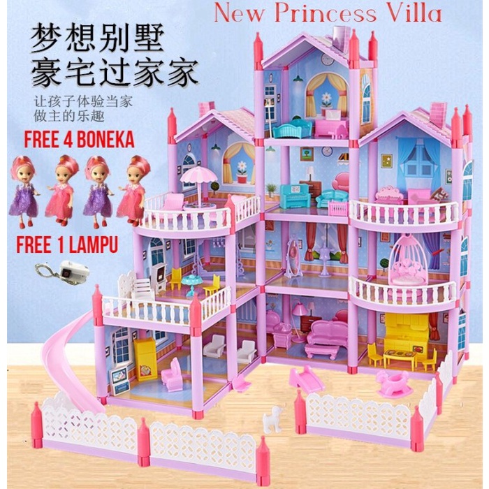 MURAH 4 Lantai Mainan Rumah Rumahan Anak Perempuan / Princess Villa