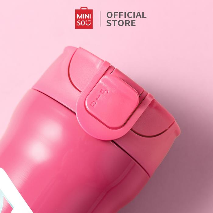 MINISO X BARBIE COLLECTION BOTOL CANGKIR TERMOS BOTOL TERISOLASI DENGAN TUTUP FLIP-LIFT BAJA TAHAN