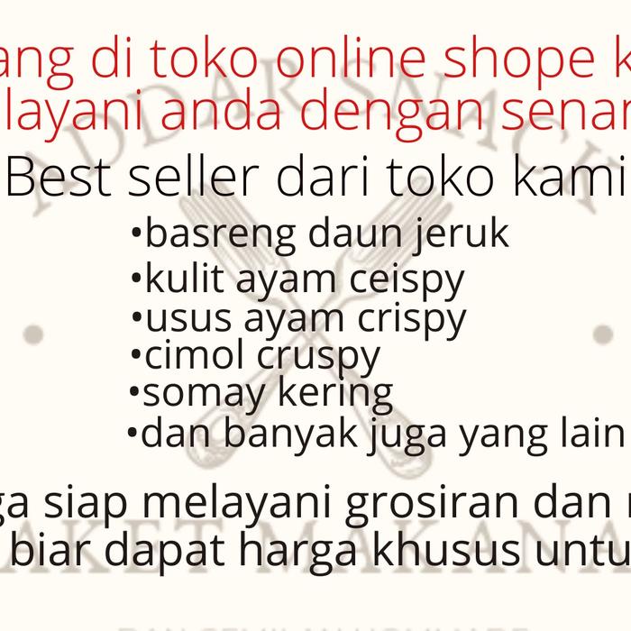 

keripik kulit ayam crispy 500g Cemilan Pedas Snacks Food Kripik