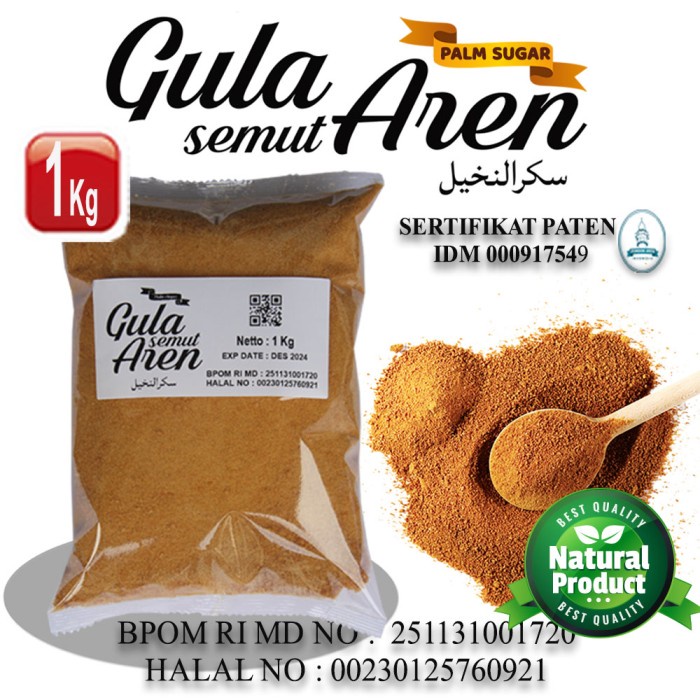 

Gula Aren Asli Semut Bubuk Organik Palm Sugar 1Kg 1000 Gram Murah