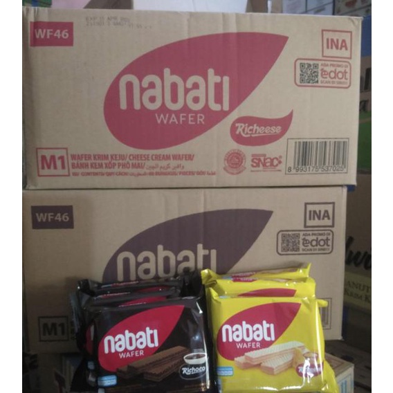 

WAFER NABATI KEJU/COKLAT 1 DUS Snack Biskuit NABATI MURAH BISA DICAMPUR!