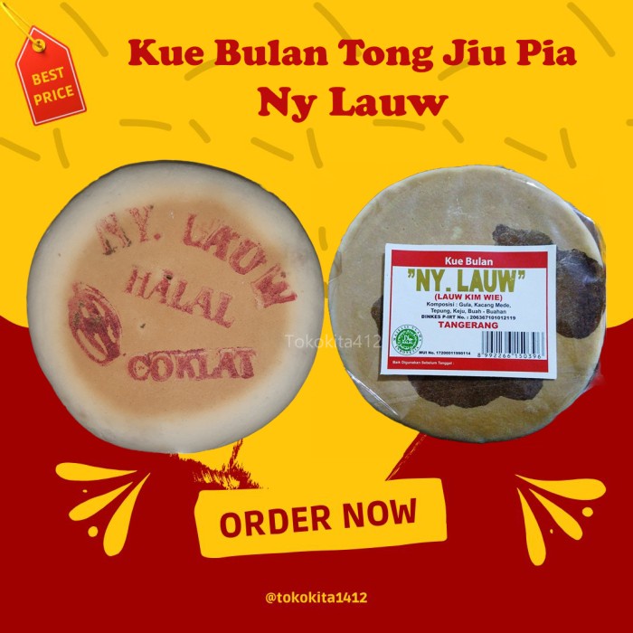 

Kue Bulan Mooncake Tong Cu Pia Ny Lauw Halal