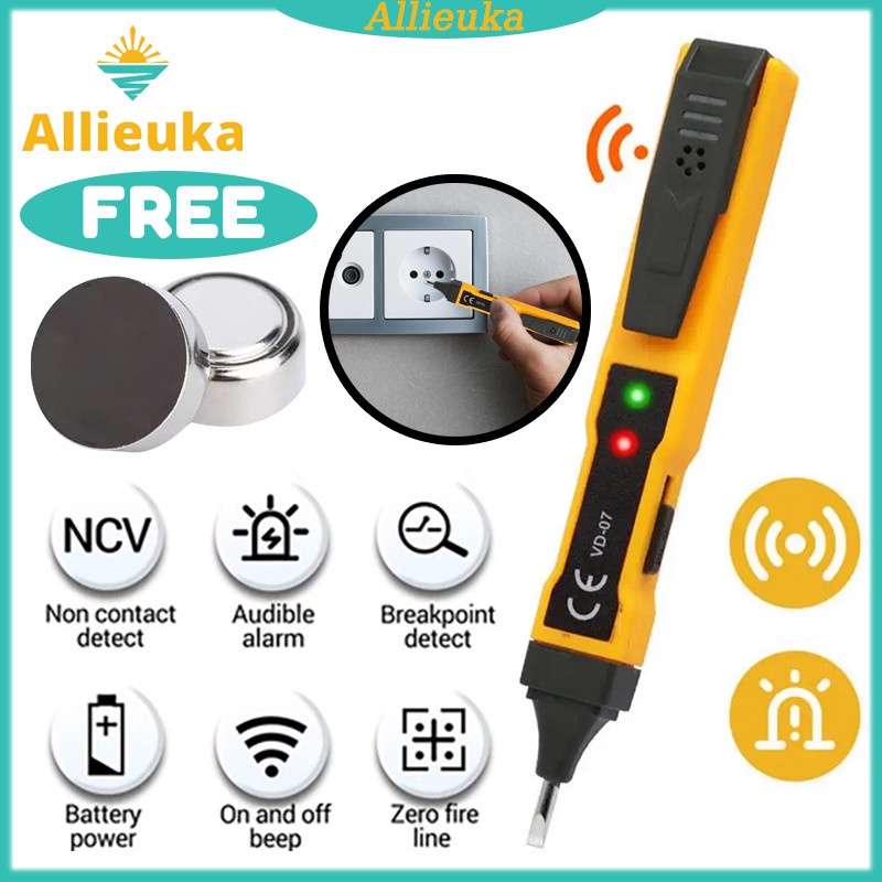 Allieuka Tespen Listrik Digital Cek Kabel Putus Testpen Otomatis Kelistrikan Listrik Digital Tespen