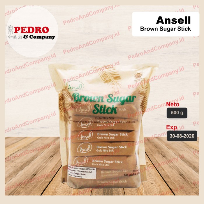 

Ansell brown sugar stick gula bira stik (60 sticks x 8 gram)