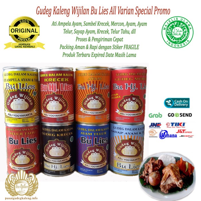 

Gudeg Kaleng Wijilan Bu Lies All Varian Special Promo