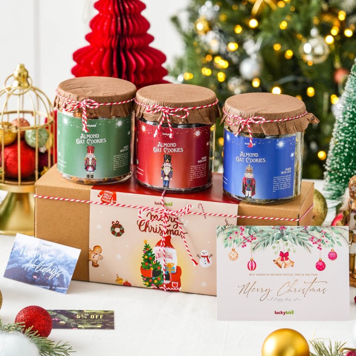 

Hampers Natal / Christmas Hampers - Cookies 3 Jar + FREE Greeting Card