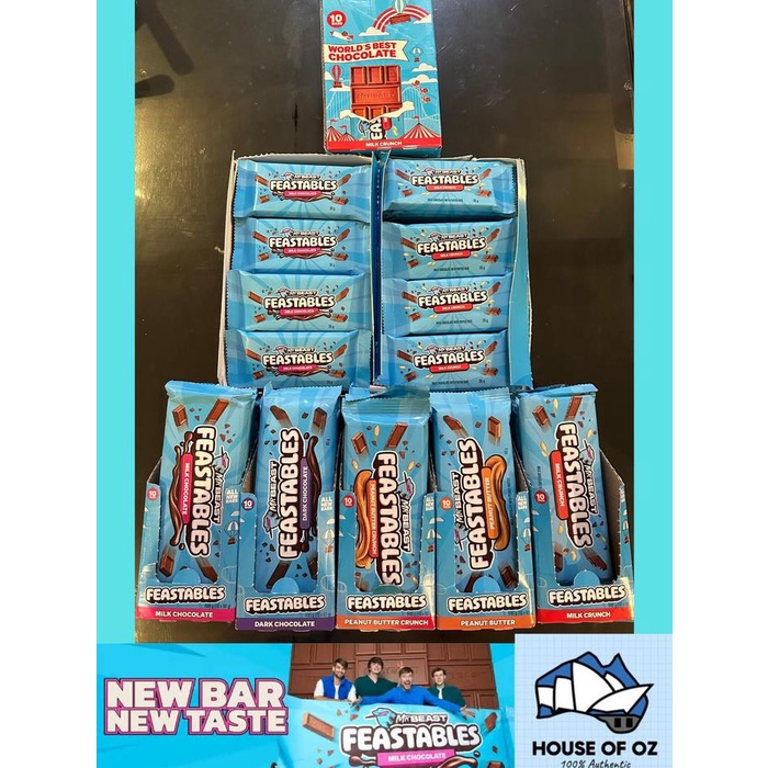 

(NEW VERSION) Coklat Mr Beast Feastables Chocolate Bar