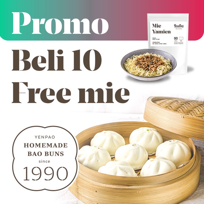 

PROMO SPESIAL / BELI 12 PAO GRATIS MIE FROZEN / YEN PAO HALAL