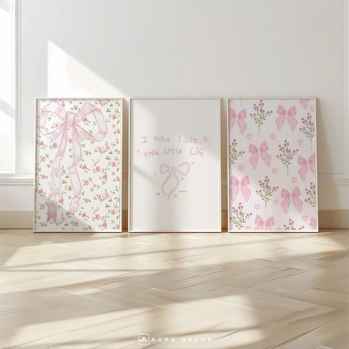 Hiasan Dinding Aesthetic Pink Pastel Coquette Hiasan Dinding Dekorasi Kamar Cewek Lucu Kawaii Hiasan