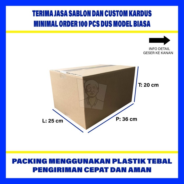 [BestSeller] Kardus Polos Box Karton Murah 36X25X20